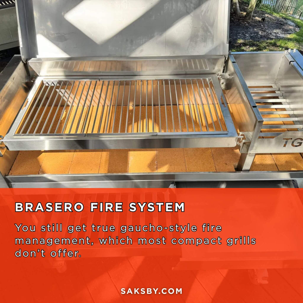 Tagwood BBQ Argentine Wood Fire & Charcoal Gaucho Grill [BBQ18SS] (SAK19275) - Saksby Wholesale - Fire System Feature