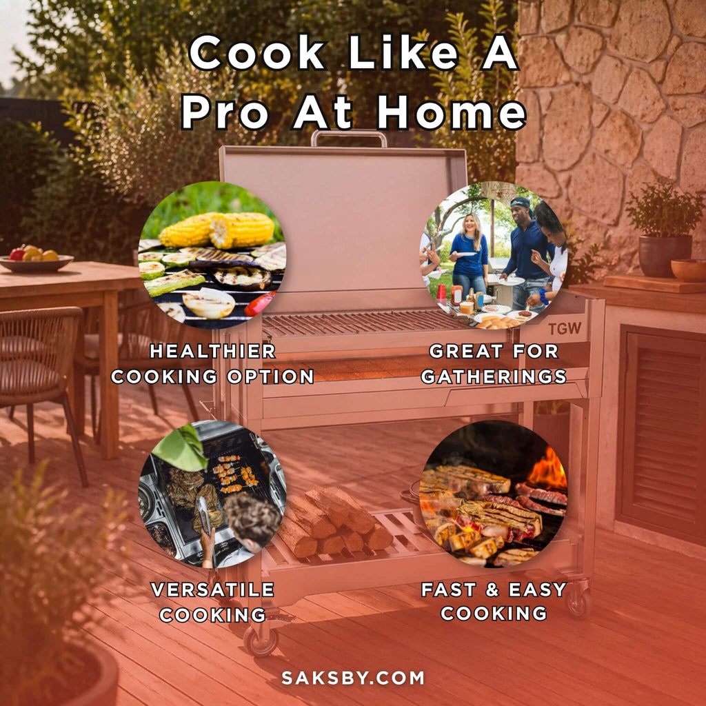 Tagwood BBQ Argentine Wood Fire & Charcoal Gaucho Grill [BBQ18SS] (SAK19275) - Saksby Wholesale - Outcomes