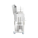 Tagwood BBQ Argentine Santa Maria Wood Fire & Charcoal Gaucho Grill With Top Lid [BBQ01SS] (SAK15289) - Saksby Wholesale - Open Cover Left View