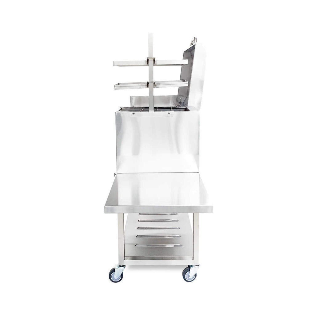 Tagwood BBQ Argentine Santa Maria Wood Fire & Charcoal Gaucho Grill With Top Lid [BBQ01SS] (SAK15289) - Saksby Wholesale - Right Side View