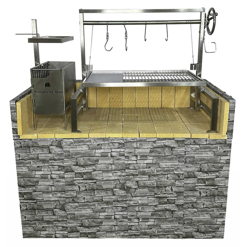 TAGWOOD BBQ09SS BBQ Insert Style Argentine Santa Maria Wood Fire & Charcoal Grill Without Firebricks (SAK94015)-SAKSBY