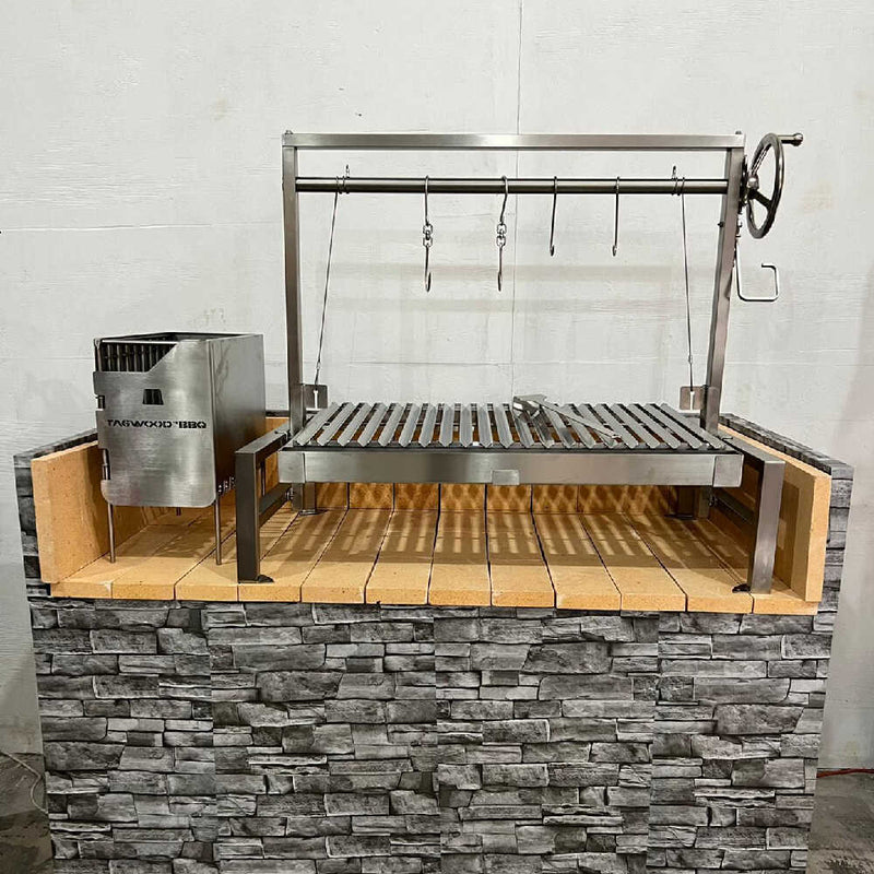 TAGWOOD BBQ09SS BBQ Insert Style Argentine Santa Maria Wood Fire & Charcoal Grill Without Firebricks (SAK94015)-SAKSBY