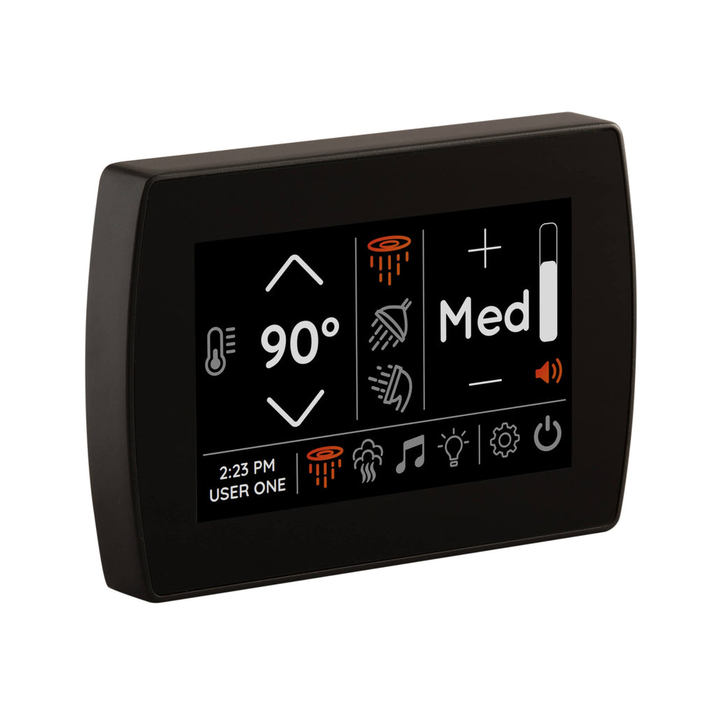 ThermaSol Black SignaTouch 5" Shower Control Package With Digital Shower Valve [DSP-SIG] (SAK31826) - Saksby Wholesale - Front Right View