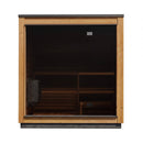 ThermaSol Nordic Dawn 4-Person Fully-Assembled Outdoor Sauna Cabin [14-KIR-4555] (SAK82057) - Saksby Wholesale - Front View