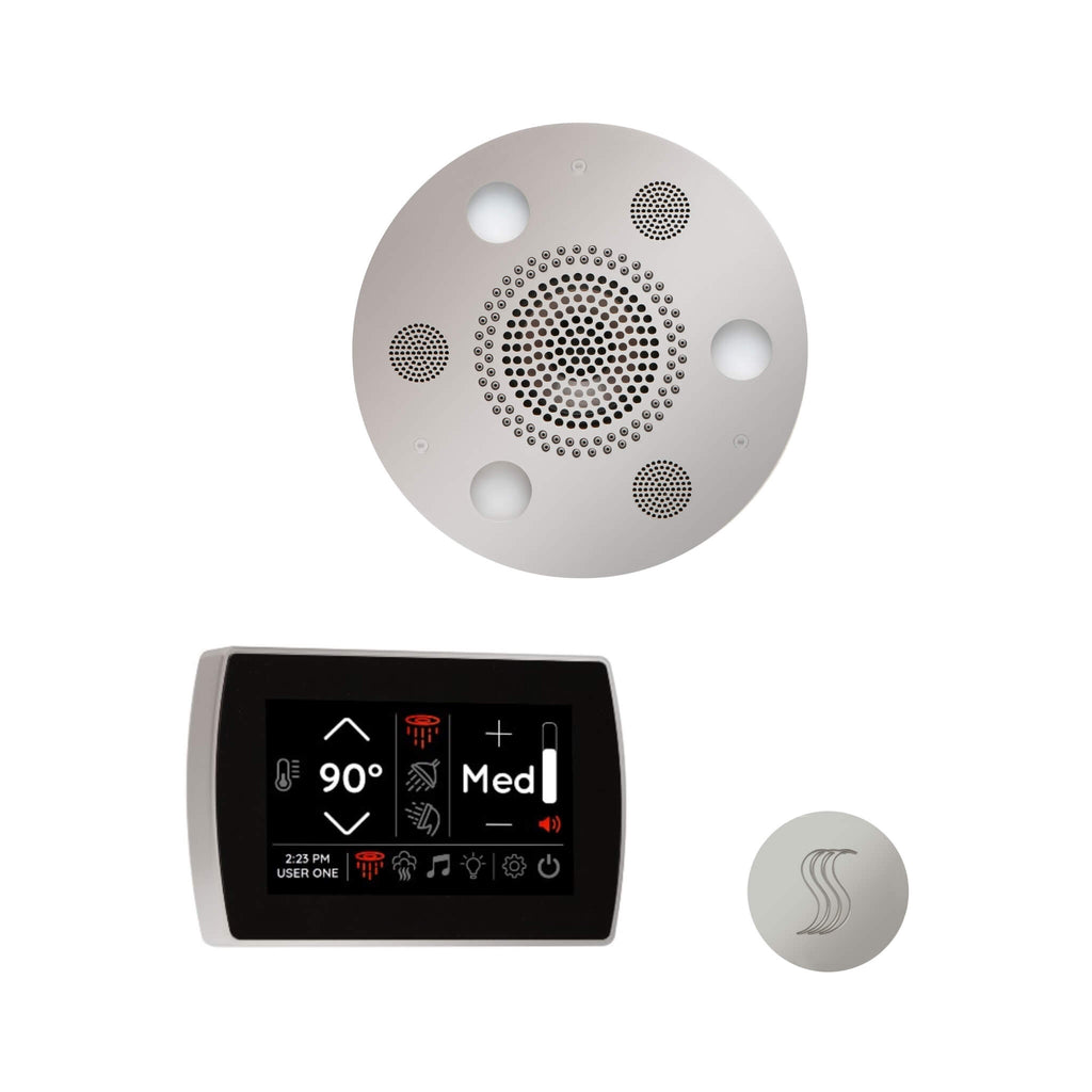 ThermaSol SignaTouch 5" Polished Nickel Round Steam Control Package With Flushmount [WSTPSR] (SAK92051) - Saksby Wholesale -View