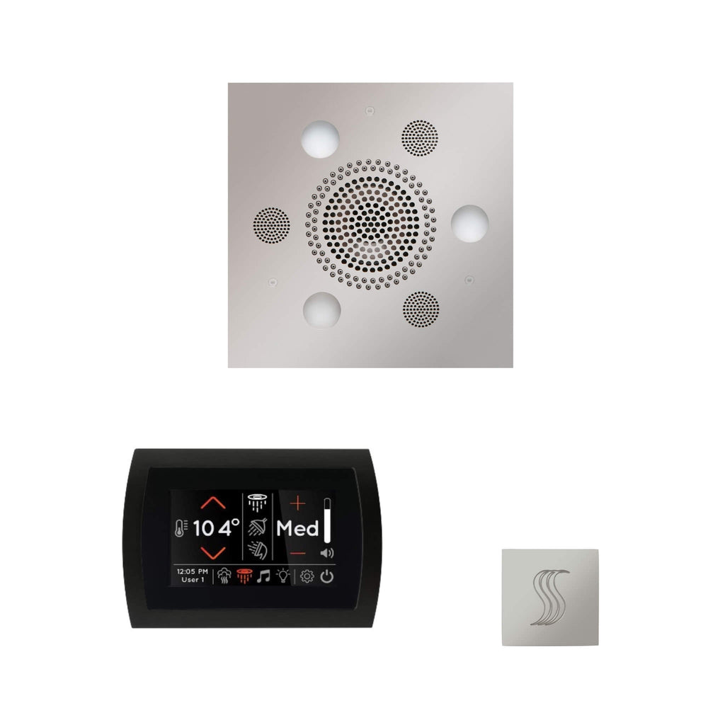 ThermaSol SignaTouch 5" Recessed Matte Black Steam Control Package With Serenity System - Saksby Wholesale - View