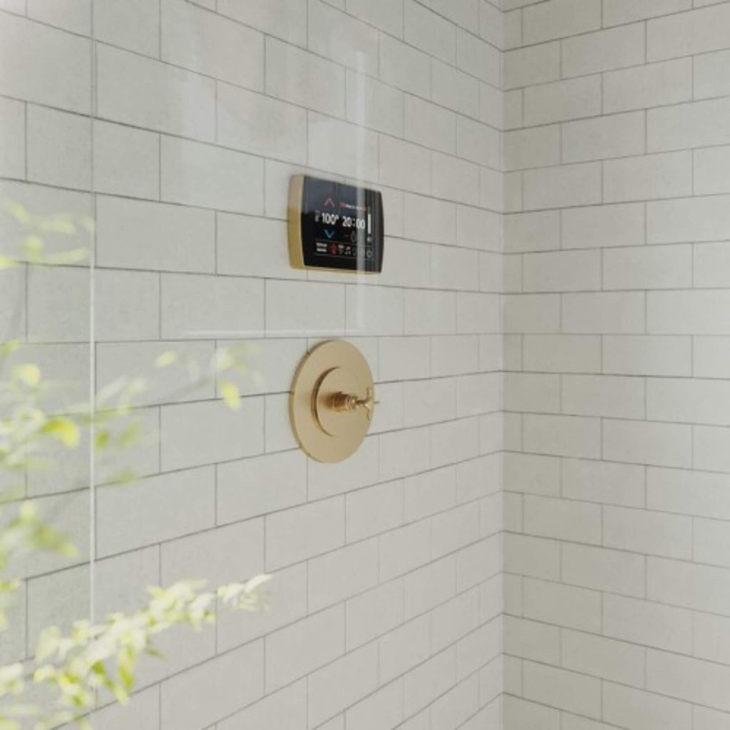 ThermaSol SignaTouch Flushmount 5-Inch Digital Shower Steam Control Package With Serenity 10 [TWPSR-PN] (SAK84375) - Saksby Wholesale  - Shower Room View