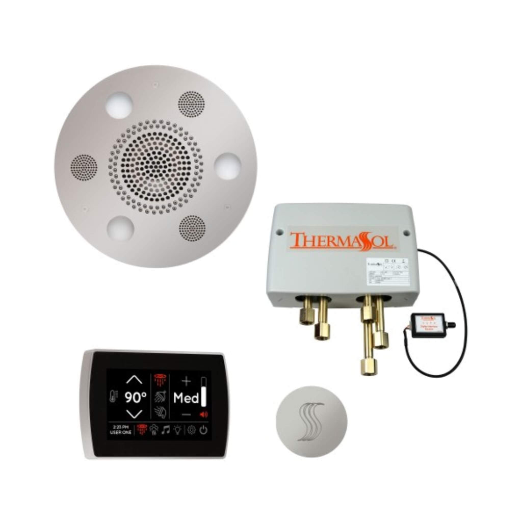 ThermaSol SignaTouch Flushmount 5-Inch Digital Shower Steam Control Package With Serenity 10 [TWPSR-PN] (SAK84375) - Saksby Wholesale  - Front View