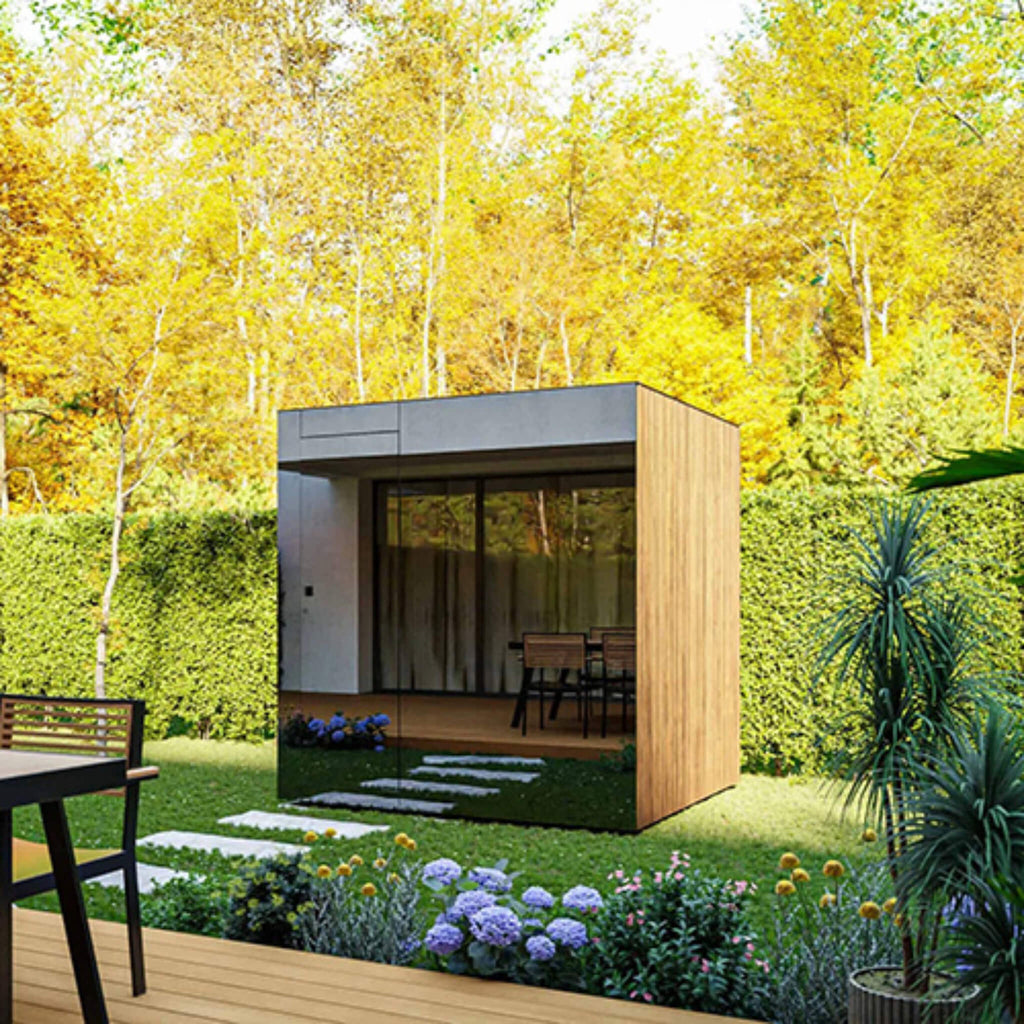 ThermaSol Spectra 4 Person Fully Assembled Outdoor Sauna Cabin [14-SPECTRA] (SAK46921) - Saksby Wholesale - Garden View