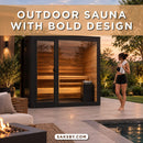 ThermaSol Spectra 4-Person Fully-Assembled Outdoor Sauna Cabin [Made-To-Order] [14-SPECTRA] (SAK46921)  - Saksby Wholesale -  Outdoor View