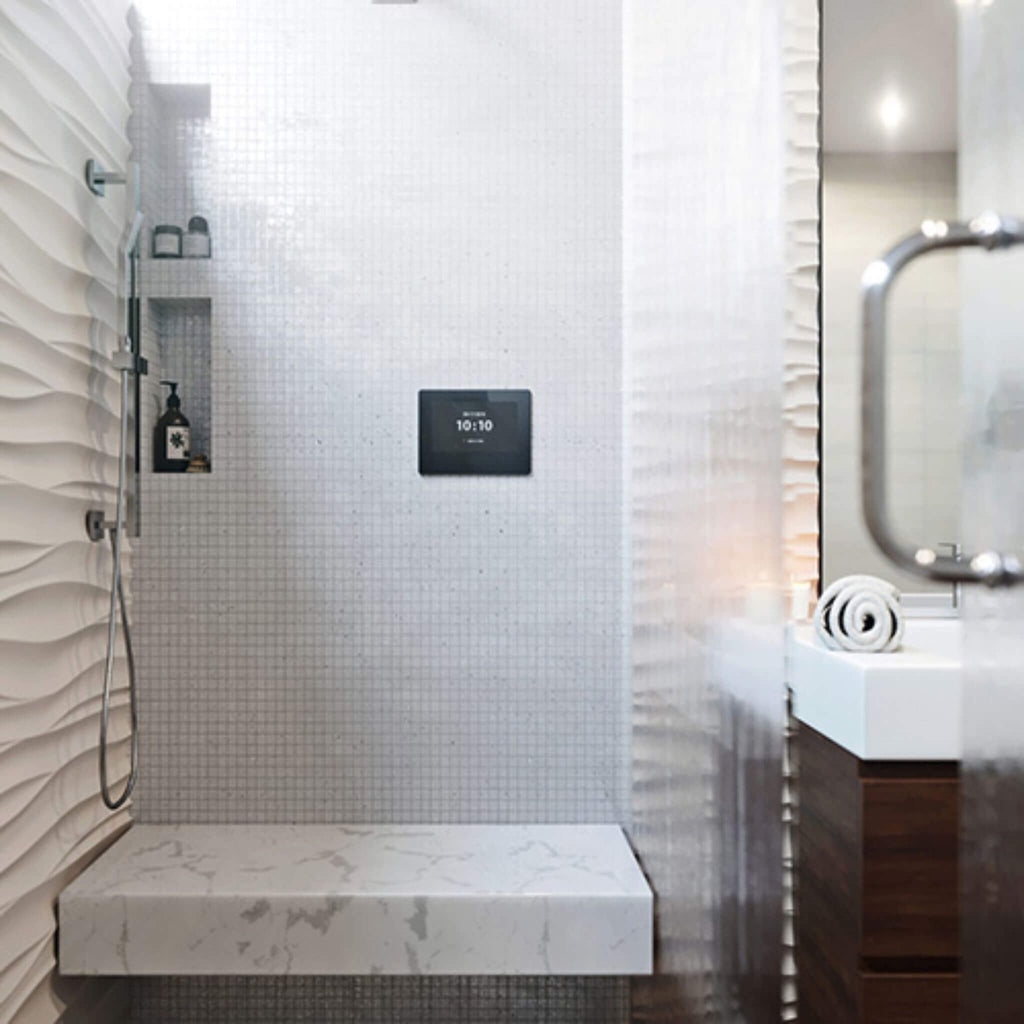 ThermaSol ThermaTouch 10" Polished Nickel Square Steam Shower Control [TT10-SVSQ-PN] (SAK83420) - Saksby Wholesale - Bathroom View