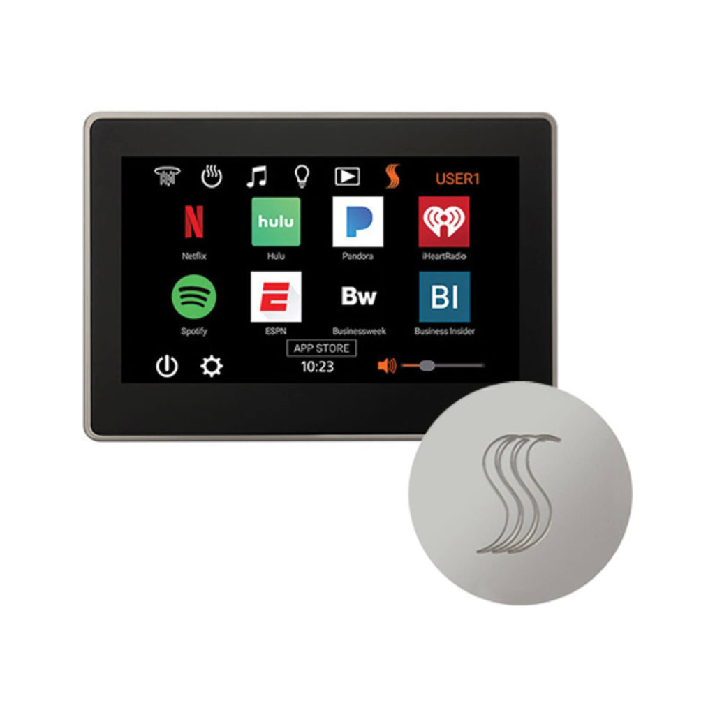 ThermaSol ThermaTouch 10" Satin Brass Round Steam Shower Control Kit [TT10-SVRD-SB] (SAK70519)) - Saksby Wholesale - Front View