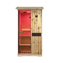 Thermora 1-Person Outdoor Weather-Resistant Traditional Wooden Steam Sauna Room (SAK71642) - Saksby Wholesale - Front VIew