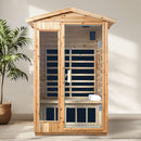 Thermora 2-Person Outdoor Infrared Sauna With Bluetooth Audio And LED Lighting (SAK28694) - Saksby Wholesale - Indoor Lifestyle Image