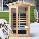 Thermora 2-Person Outdoor Infrared Sauna With Bluetooth Audio And LED Lighting (SAK28694) - Saksby Wholesale - Outdoor Lifestyle Image