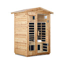 Thermora 2-Person Outdoor Infrared Sauna With Bluetooth Audio And LED Lighting (SAK28694) - Saksby Wholesale - Side View