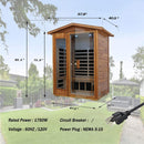 Thermora 2-Person Ultra-Low EMF Mahogany Outdoor Infrared Sauna With Bluetooth Speakers (SAK43021)