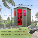 3-Person Full-Spectrum Low EMF Carbonized Composite Infrared Sauna Room With Bluetooth Speakers (SAK85120) - Saksby Wholesale - Circuit Information