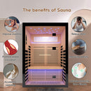 Thermora Luxury 2-Person Canadian Hemlock Wood Far Infrared Home Sauna (SAK56874) - Saksby Wholesale - Benefits