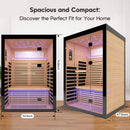 Thermora Luxury 2-Person Canadian Hemlock Wood Far Infrared Home Sauna (SAK56874) - Saksby Wholesale - Dimensions