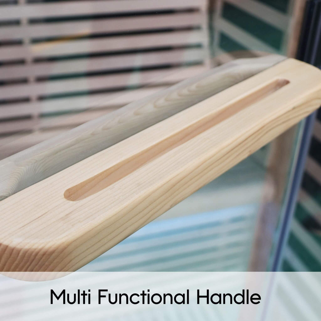 Thermora Luxury 2-Person Canadian Hemlock Wood Far Infrared Home Sauna (SAK56874) - Saksby Wholesale - Handle VIew