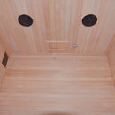 Thermora Premium 2-Person 3KW Hemlock Wood Sauna With LED Wall Light (SAK28471) - Saksby Wholesale - INside View