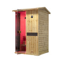 Thermora Premium 2-Person Outdoor Wooden Steam Sauna Room With Smart Control Panel And Bluetooth Audio (SAK52918) - Saksby Wholesale - Side View
