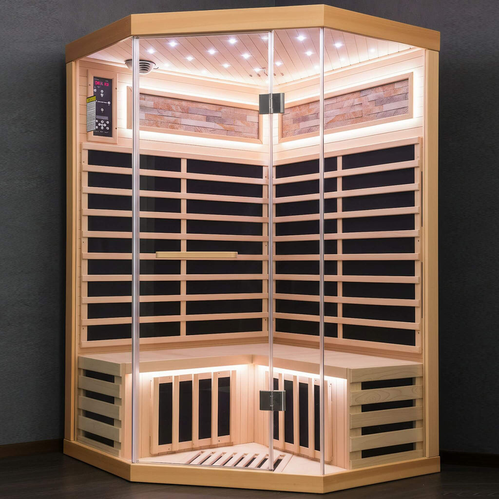 Thermora Premium Canadian Hemlock 2-Person Indoor Infrared Sauna Room With Glass Front (SAK21495) - Saksby Wholesale - Product Preview
