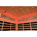 Thermora Premium Canadian Hemlock Pentagonal Indoor Infrared Sauna Room With Glass Front (SAK98673) - Saksby Wholesale - Ceilin LIght View