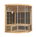 Thermora Premium Canadian Hemlock Pentagonal Indoor Infrared Sauna Room With Glass Front (SAK98673) - Saksby Wholesale - Side VIew