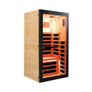 Thermora Single-Person Ameican White Oak Infrared Sauna Cabin (SAK57926) - Saksby Wholesale - Front Side VIew