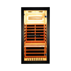 Solara Single-Person Chilean Pine Infrared Sauna Cabin (SAK57926)