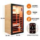 Thermora Single-Person Ameican White Oak Infrared Sauna Cabin (SAK57926) - Saksby Wholesale - Specifications