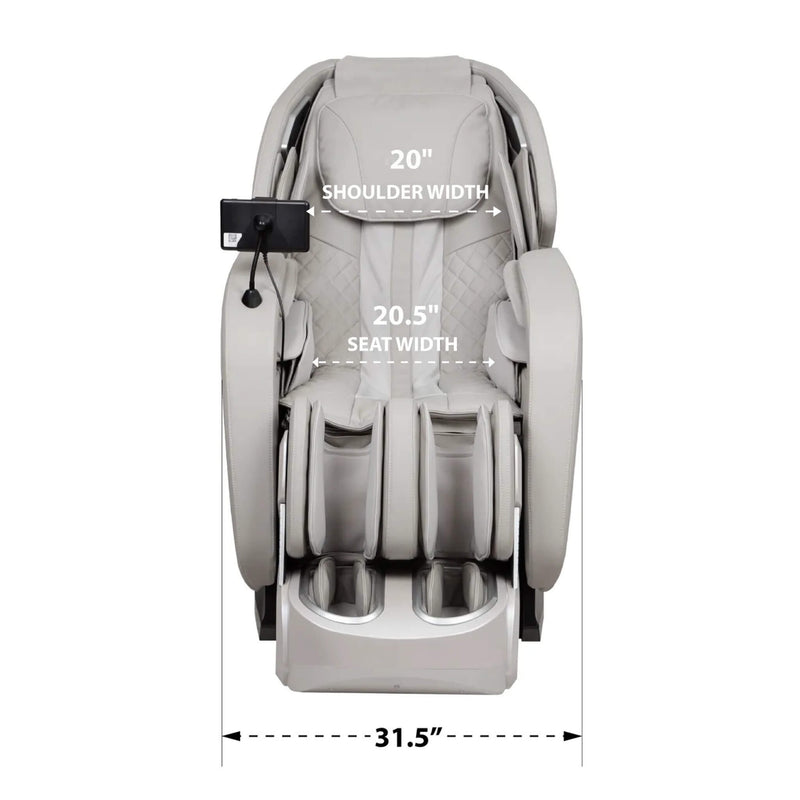Titan 4D Advent Zero Gravity Massage Chair With Voice Control Brown SAK58762 Saksby - Front Dimensions
