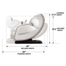 Titan 4D Advent Zero Gravity Massage Chair With Voice Control Brown SAK58762 Saksby - Reclining Dimensions