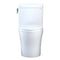 TOTO Aquia IV Cube Dual Flush Universal Height Toilet With Soft Close Bidet Seat (SAK57519) Front VIew