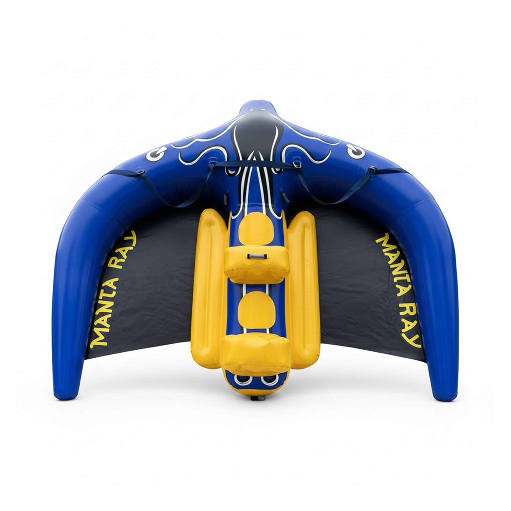 Towable Inflatable Flying Manta Ray Water Tube With Pump (SAK73280) - Saksby Wholesale - Top View On White Background