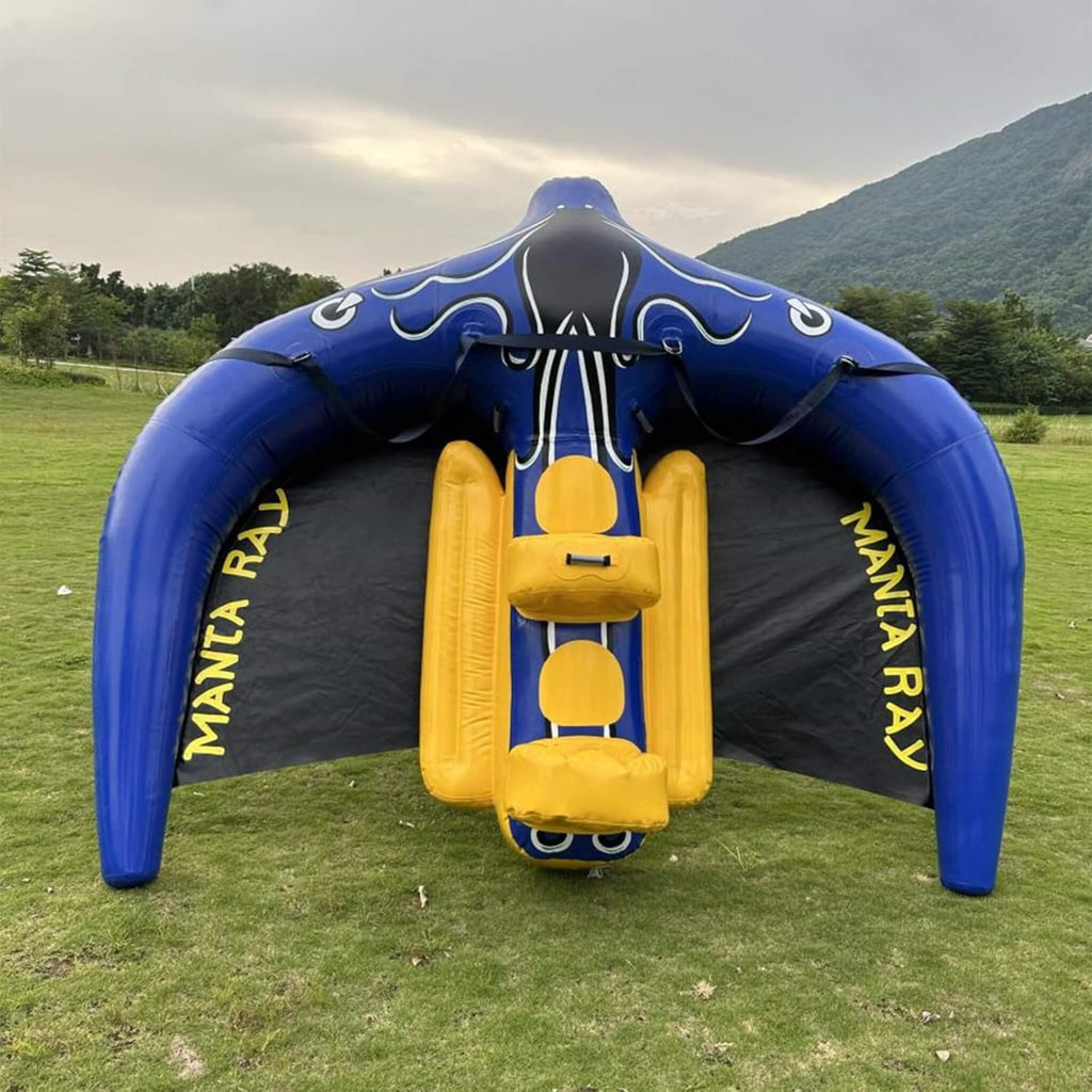 Towable Inflatable Flying Manta Ray Water Tube With Pump (SAK73280) - Saksby Wholesale - Top View