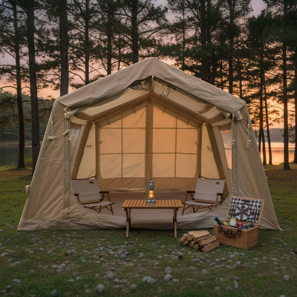 Trailora 4-Season Outdoor 4-6 People Inflatable Blow Up Camping Tent With Air Pump (SAK46821) - Saksby Wholesale - Lifestyle View