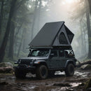 Trailora Premium Lightweight Hard Shell Rooftop Tent With LED Strip And Memory Foam (SAK51780) - Saksby Wholesale - Actual Setup