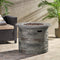 Transitional Concrete Outdoor 32 Inch Round Propane Fire Pit Table, Gray (SAK48268) Saksby Wholesale - Lifestyle