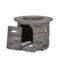 Transitional Concrete Outdoor 32 Inch Round Propane Fire Pit Table, Gray (SAK48268) Saksby Wholesale - Open Propane Pit