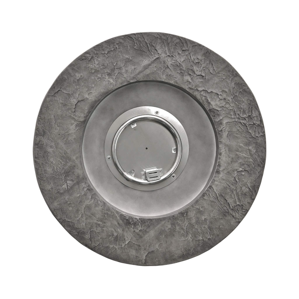 Transitional Concrete Outdoor 32 Inch Round Propane Fire Pit Table, Gray (SAK48268) Saksby Wholesale - Top View