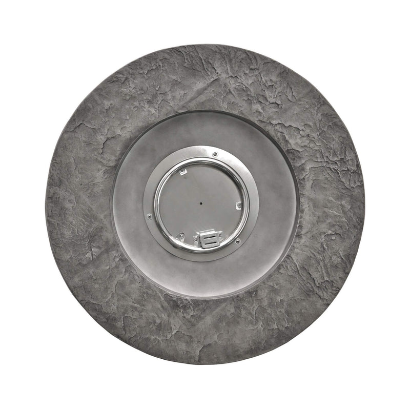 Transitional Concrete Outdoor 32 Inch Round Propane Fire Pit Table, Gray (SAK48268) Saksby Wholesale - Top View