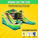 Tropical Bounce House Combo With Double Water Slides (SAK92508) - Saksby Wholesale - Lightweight Design
