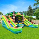 Tropical Bounce House Combo With Double Water Slides (SAK92508) - Saksby Wholesale - Lifestyle Image