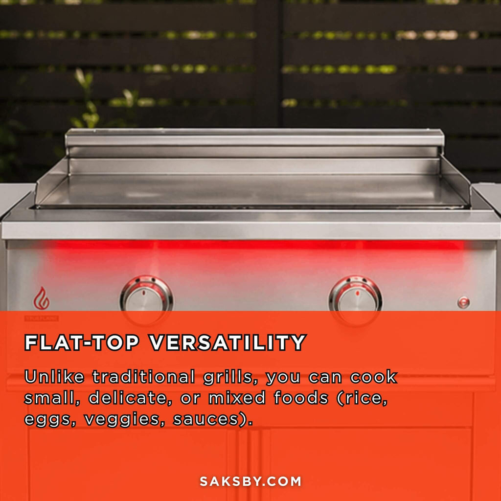 TrueFlame 30" Freestanding Gas Griddle Grill With Cart [TFG30] (SAK89234) - Saksby Wholesale - Flat-Top View