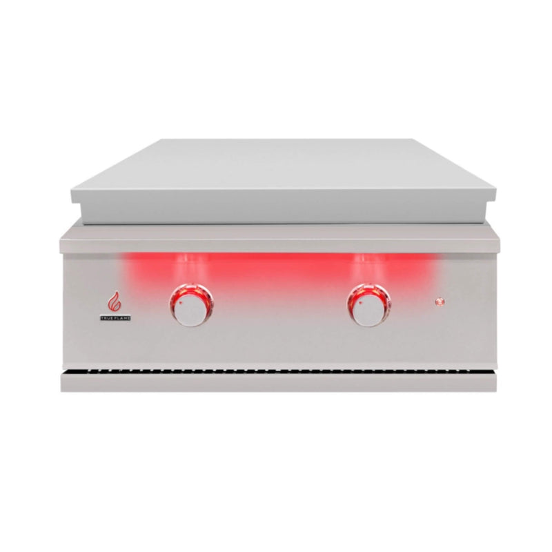 TrueFlame 30" Built-In Stainless Gas Griddle Grill (SAK85362) SAKSBY - With Lid View