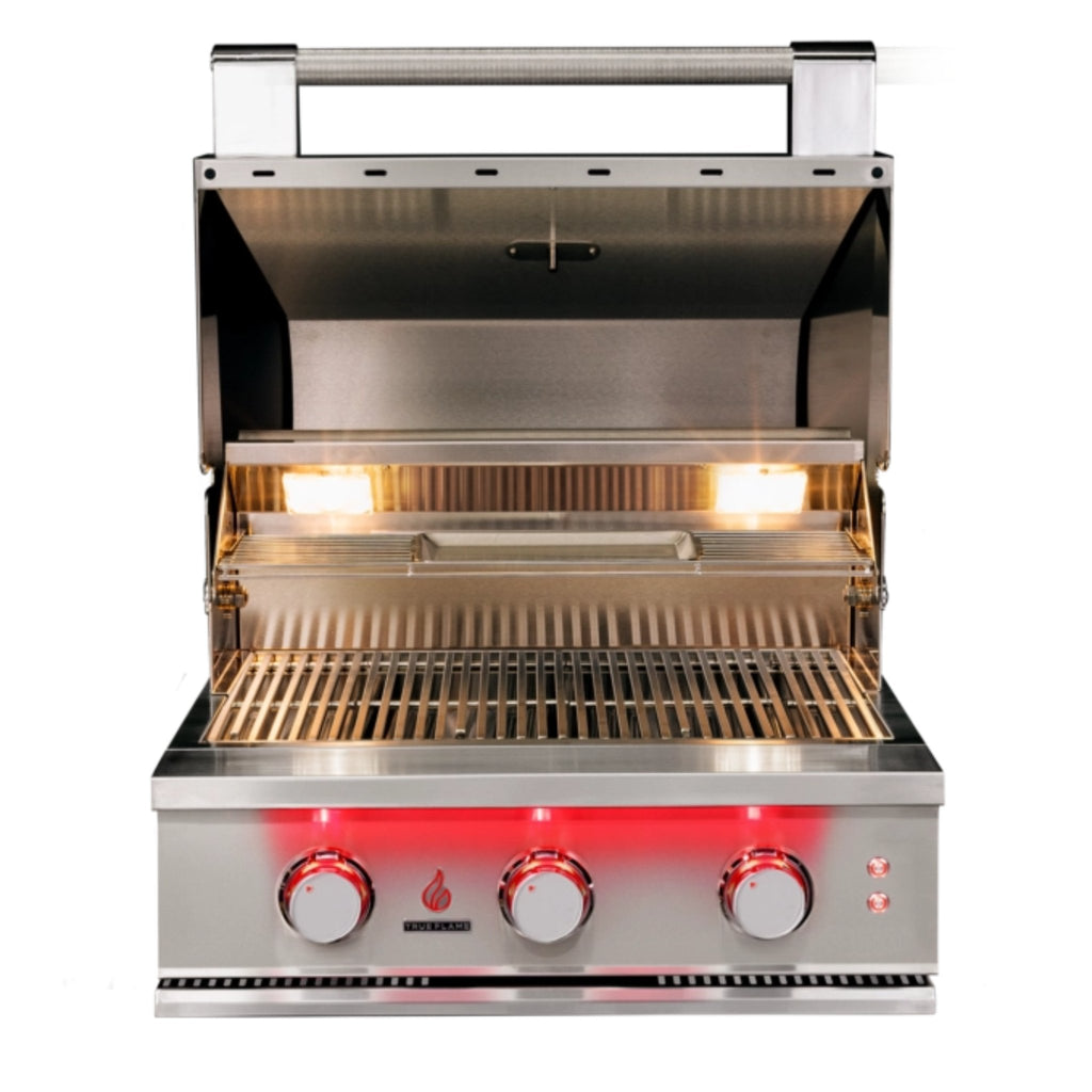 TRUEFLAME Built In Gas Stainless Steel Grill With 3 To 5  Built In Burners (SAK30587) SAKSBY  - 25" View Open 