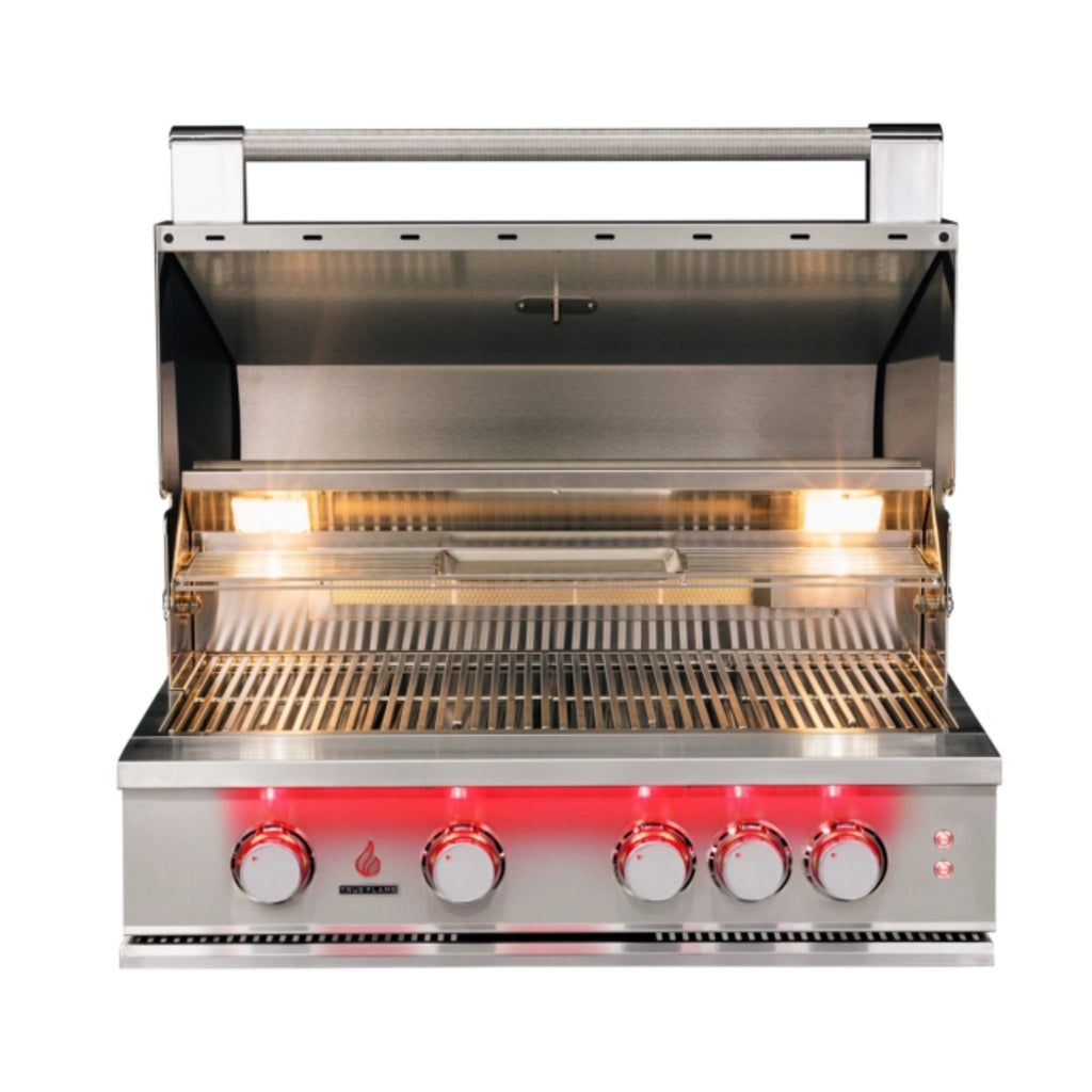 TRUEFLAME Built In Gas Stainless Steel Grill With 3 To 5  Built In Burners (SAK30587) SAKSBY 32" Open View 
